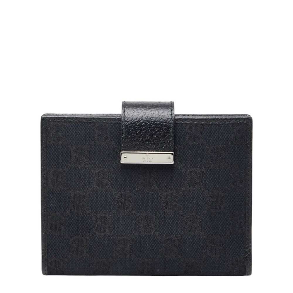 Gucci GG Canvas - Notebook/Planner Cover 115240 Black Leather Women's GUCCI
